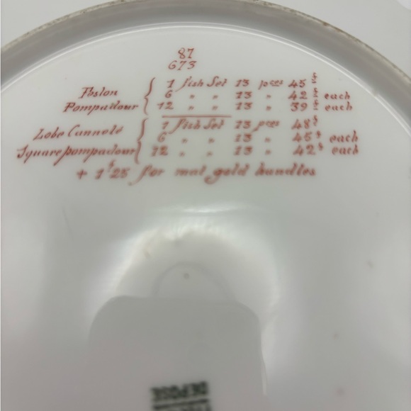 Salesman Limoges Elegant White Porcelain Plate - Picture 9 of 12